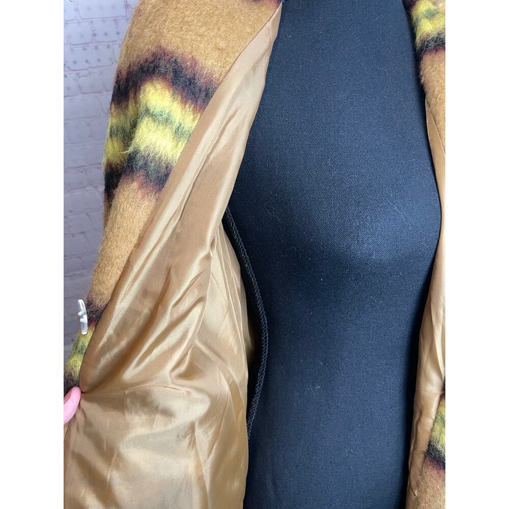 Vigoss Plaid Double Breasted Peacoat Lemon Women Size Small NWT - Picture 9 of 10